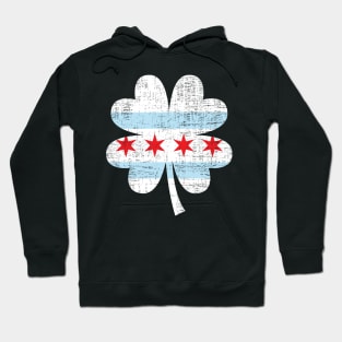 Chicago Flag Shamrock St Patrick's Day Hoodie